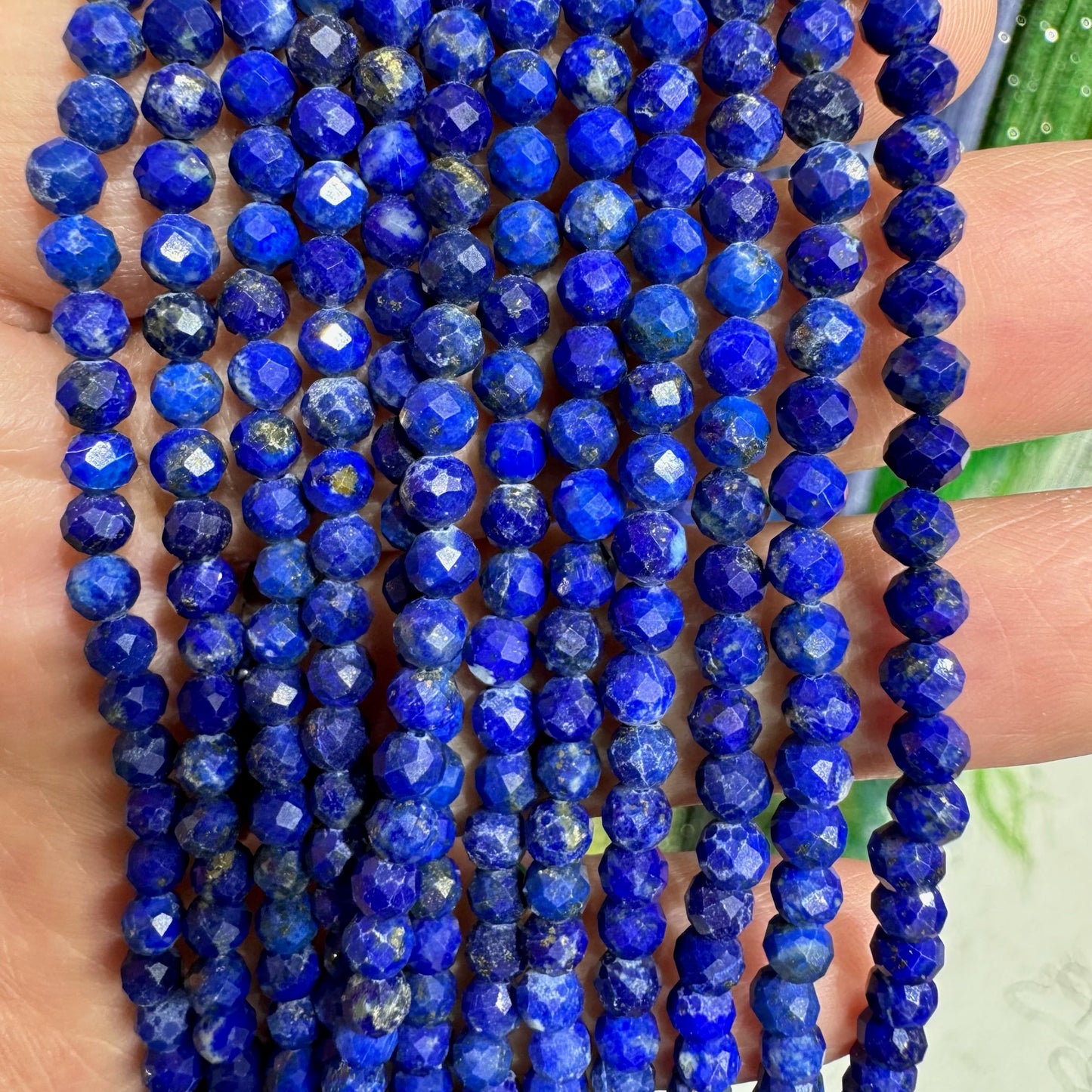 Lapis Faceted Bead Strand
