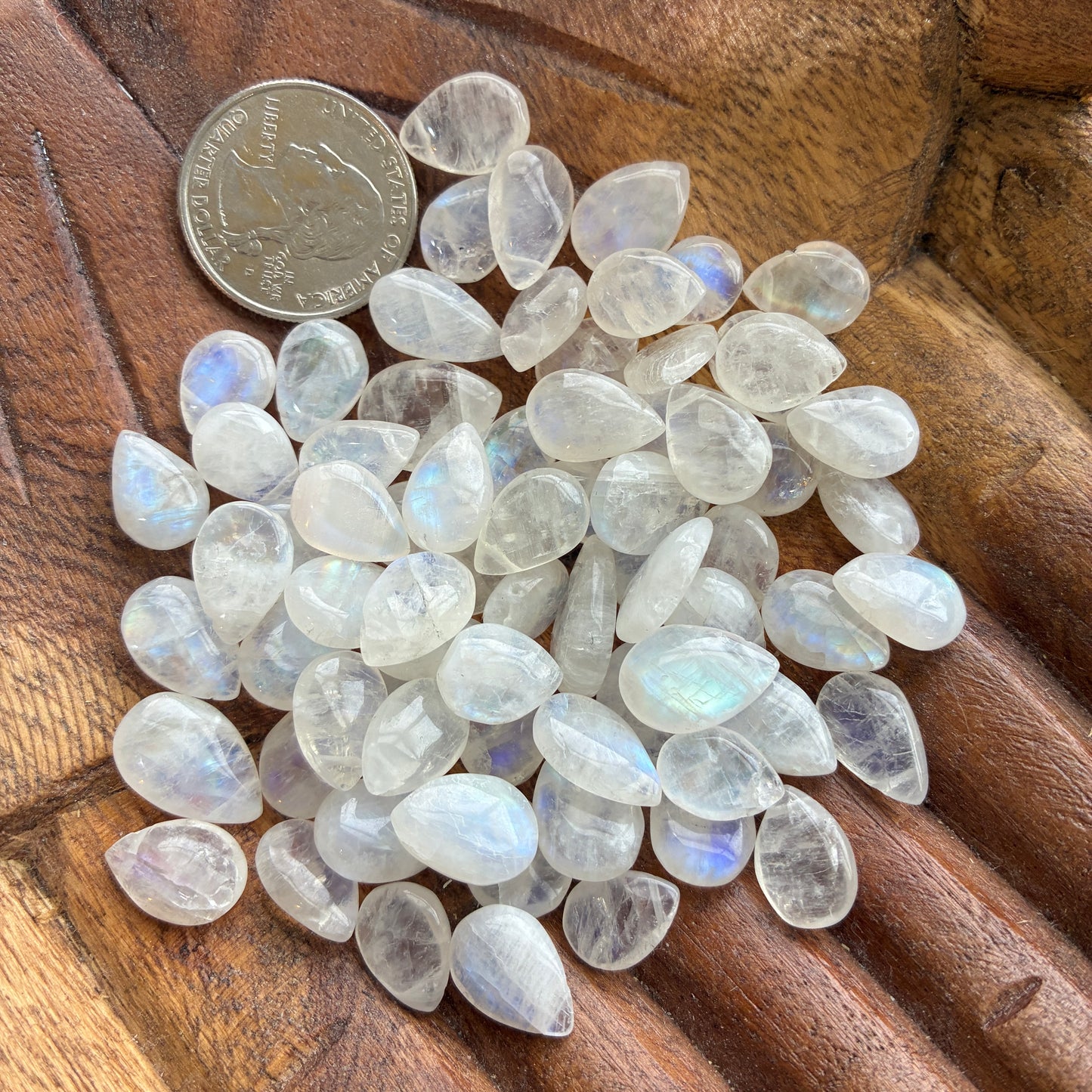 Moonstone teardrop Briolette by piece 