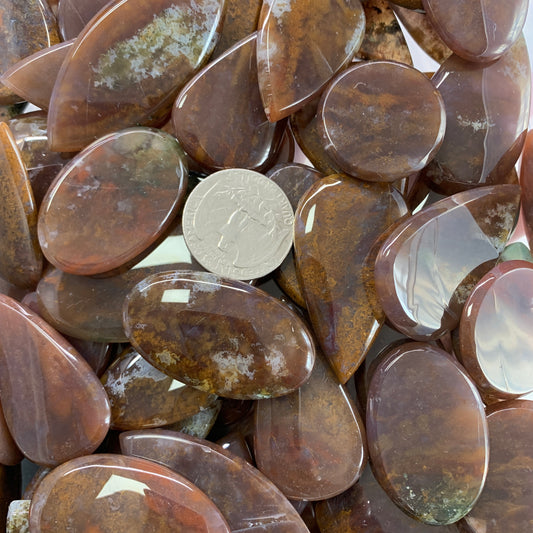 Red Moss Agate Cabochon