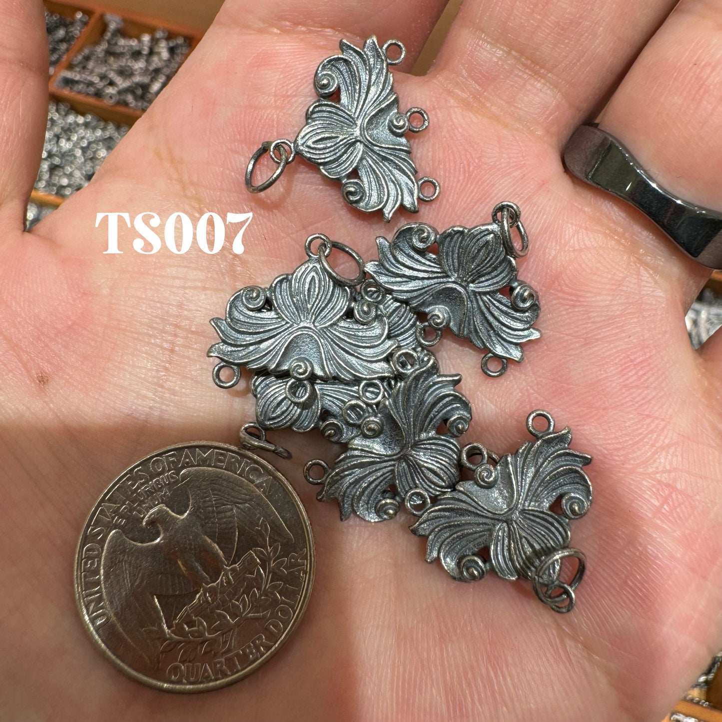 Tibetan Silver Charm / Bead (TS007)