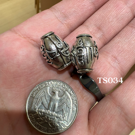 Tibetan Silver Charm / Bead (TS034)
