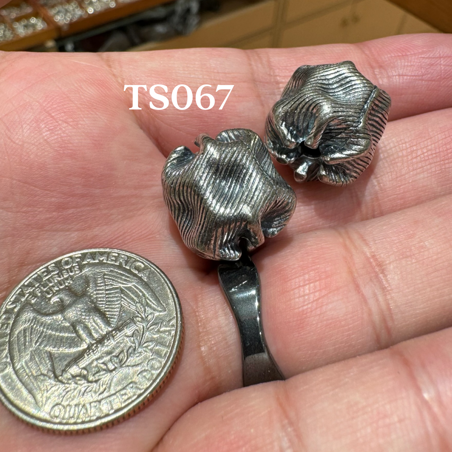 Tibetan Silver Charm / Bead (TS067)