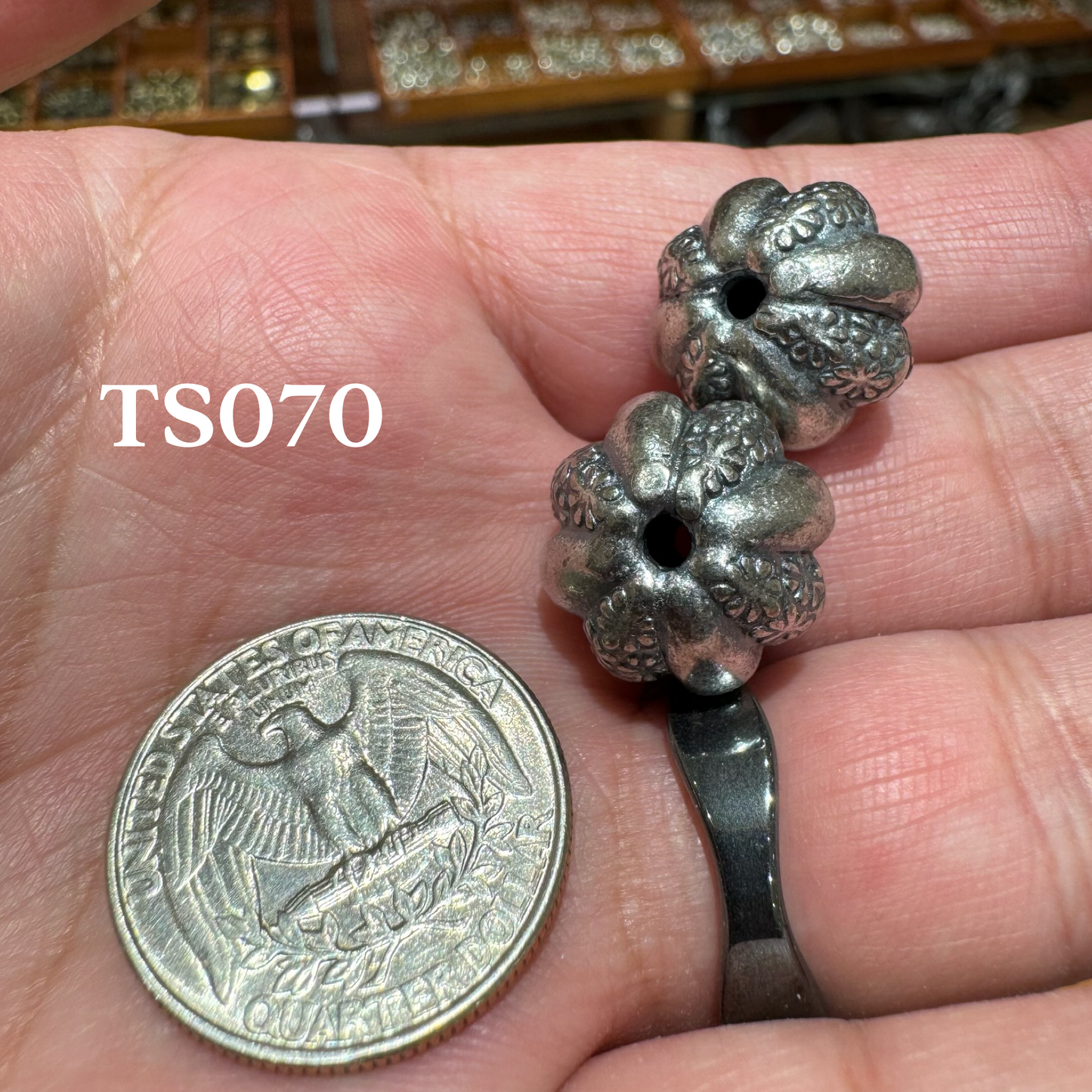 Tibetan Silver Charm / Bead (TS070)