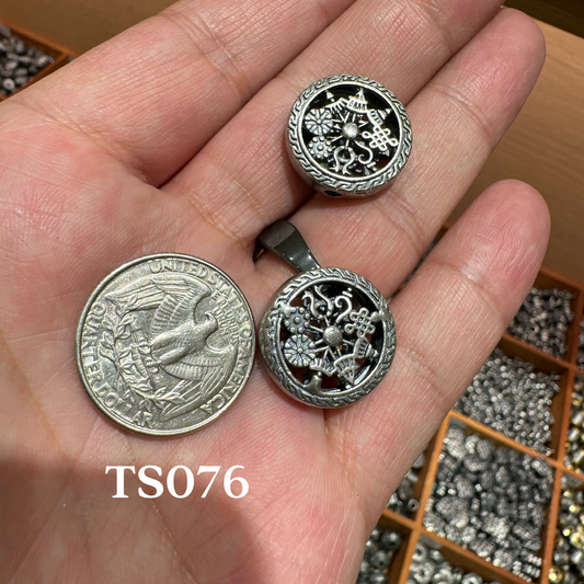 Tibetan Silver Charm / Bead (TS076)