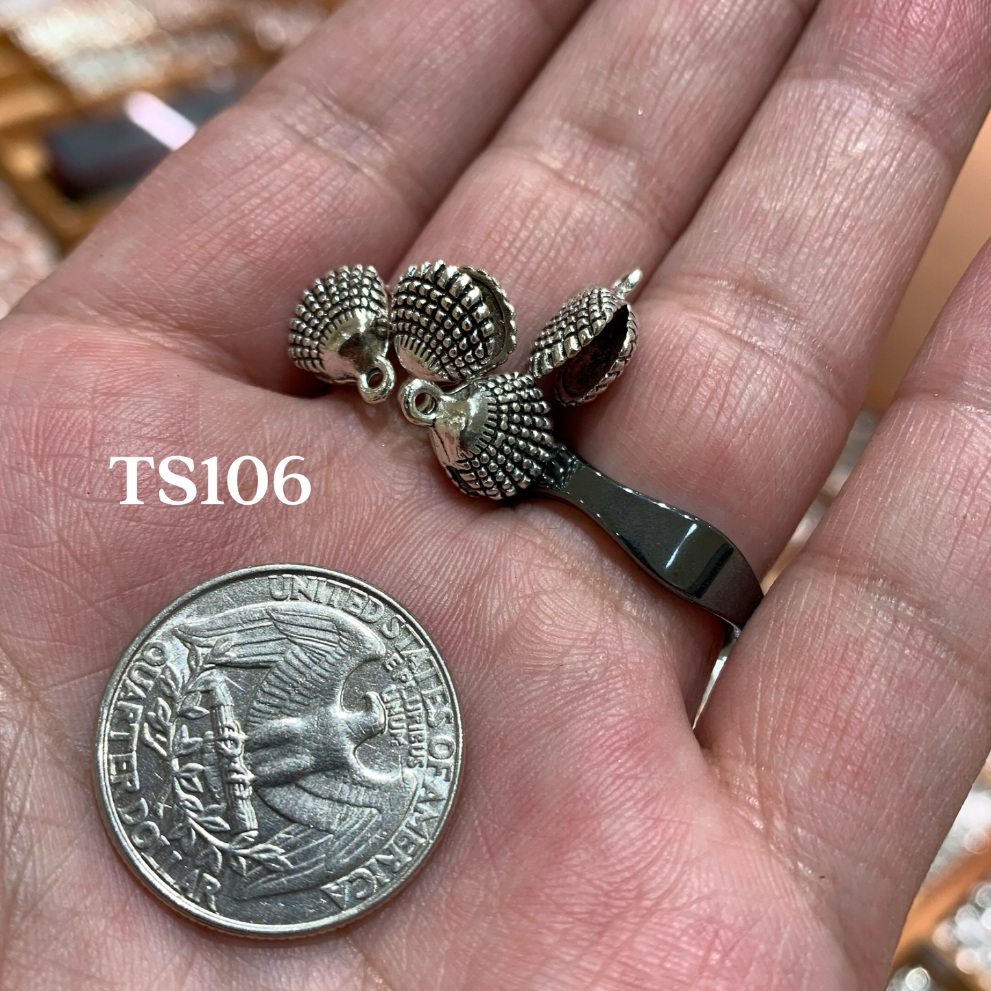 Tibetan Silver Charm / Bead (TS106)