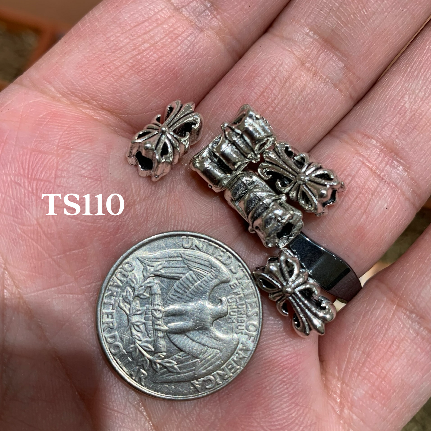 Tibetan Silver Charm / Bead (TS110)