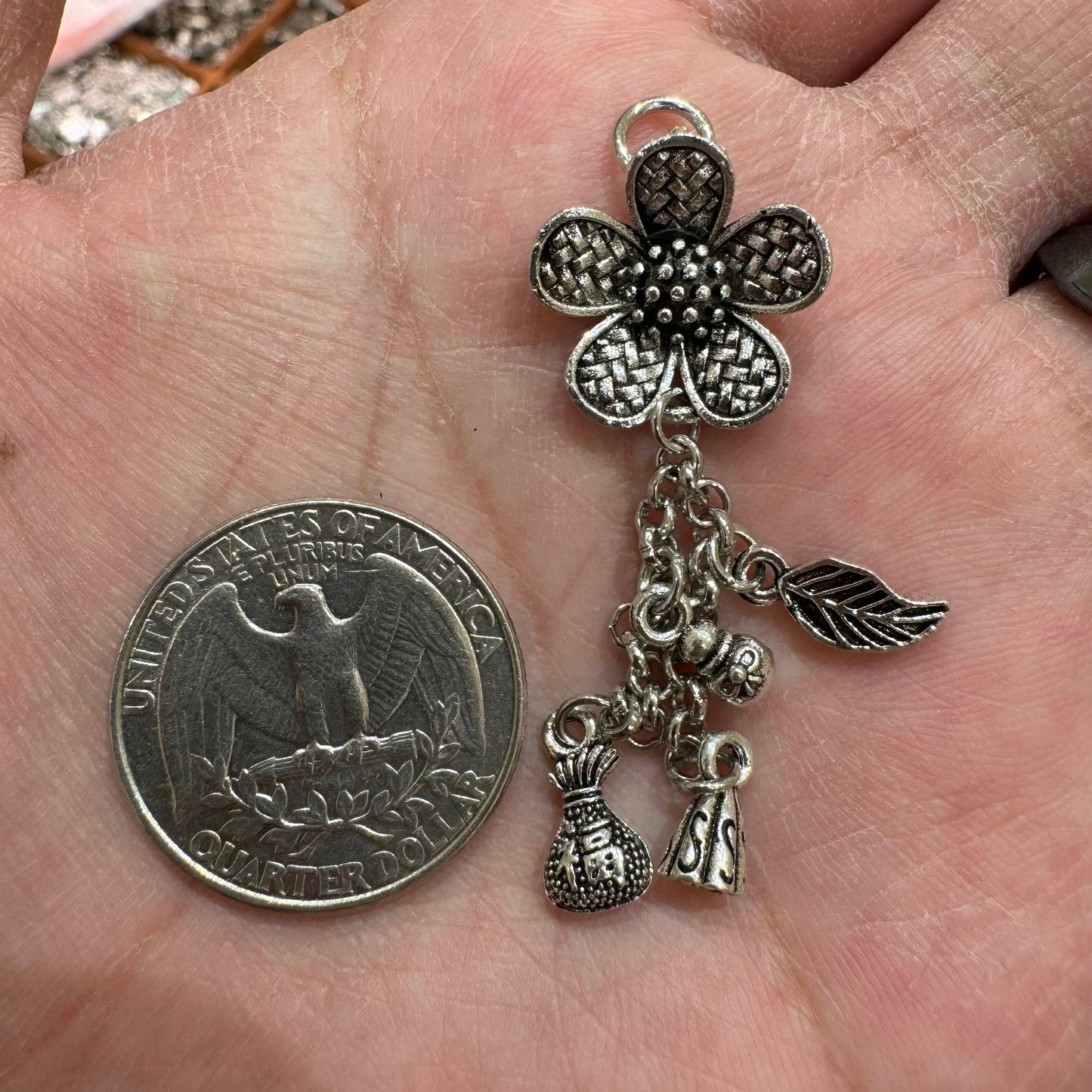 Tibetan Silver Charm / Bead (TS123)