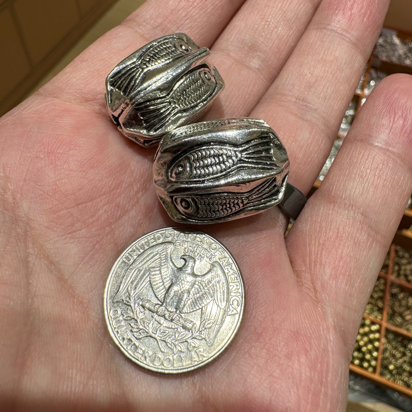 Tibetan Silver Charm / Bead (TS127)