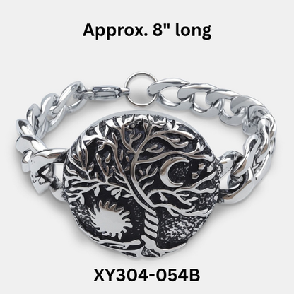 PRE-ORDER - WAREHOUSE - 304 Stainless - Bracelet - Skull - Tree of Life