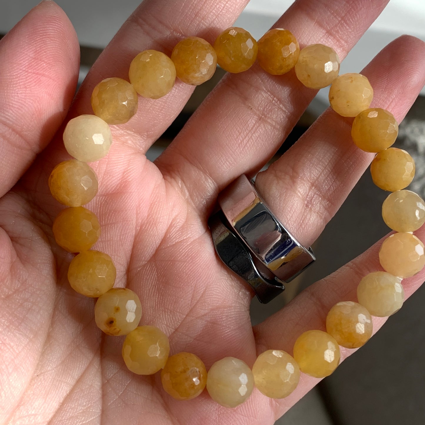 Natural Crystal Faceted Bracelet