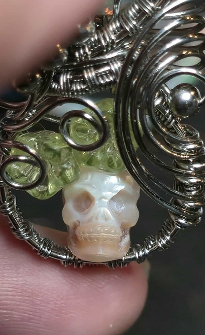 Pearl Skull Bead - Pearl - Loose bead - Skull