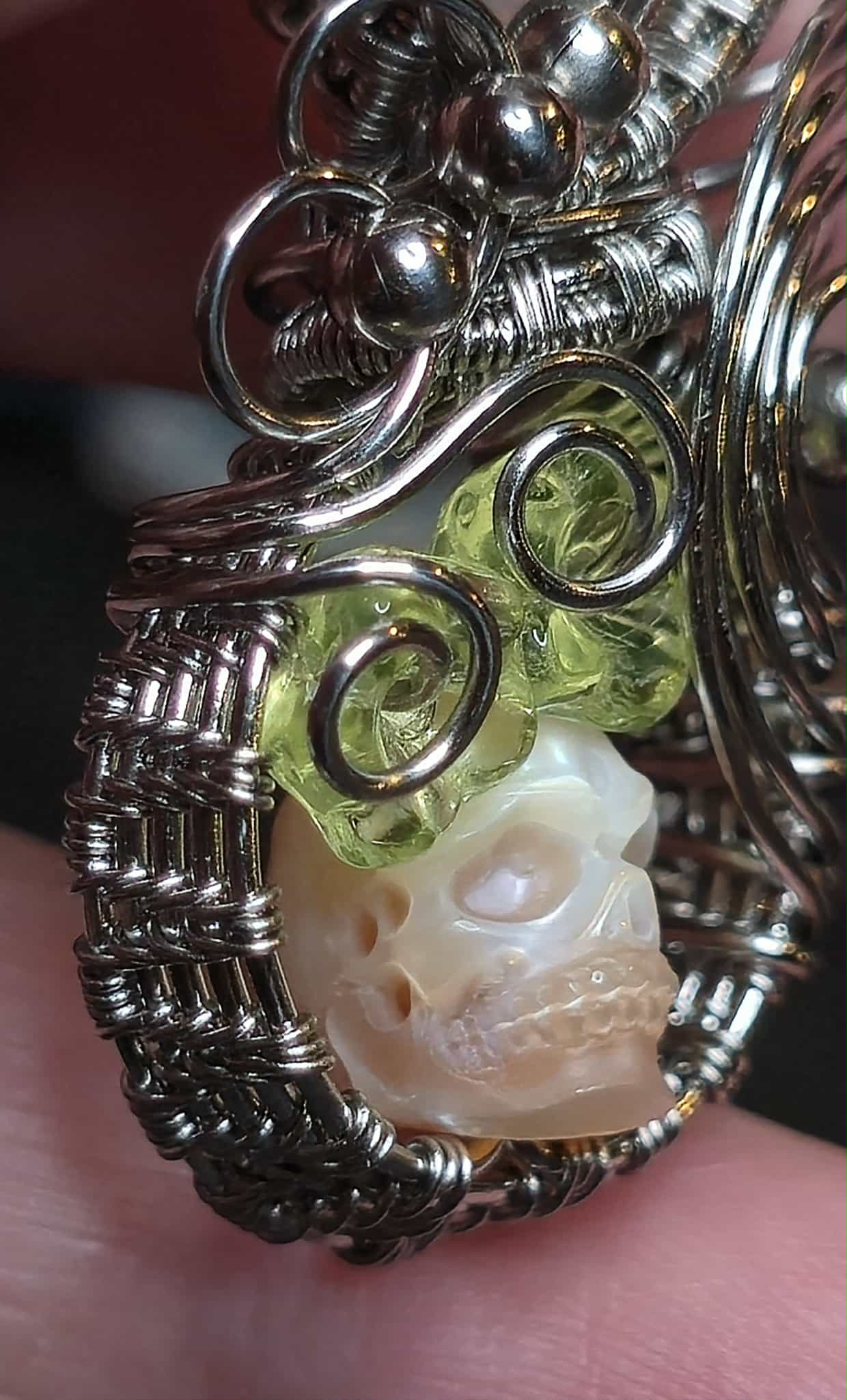 Pearl Skull Bead - Pearl - Loose bead - Skull