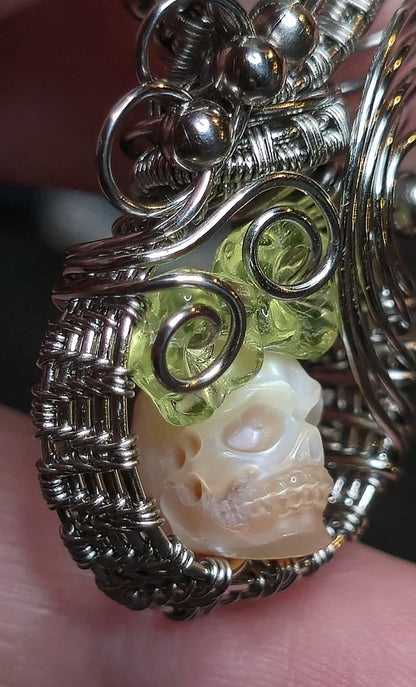 Pearl Skull Bead - Pearl - Loose bead - Skull