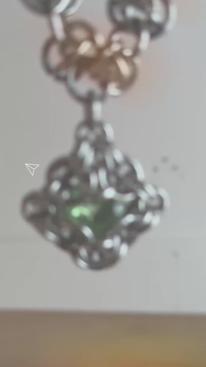 Stainless Steel Uranium Glass Pendant Chain