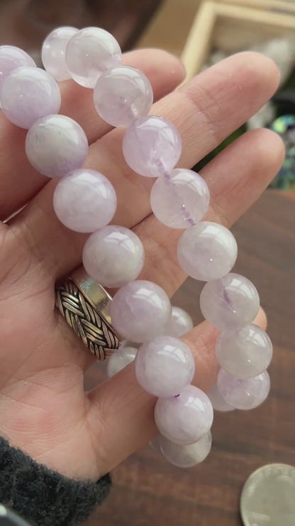 Lavender Amethyst 11mm Bead Bracelet