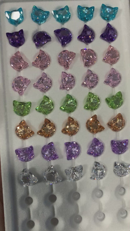 Cat Head CZ Gemstone - Cubic Zircon