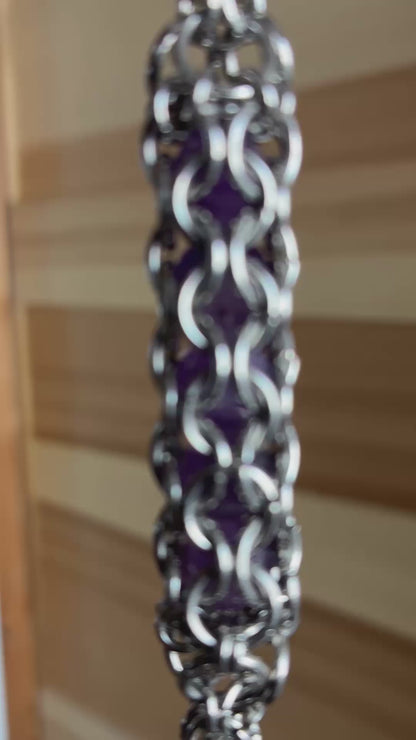 Stainless Steel Amethyst Choker