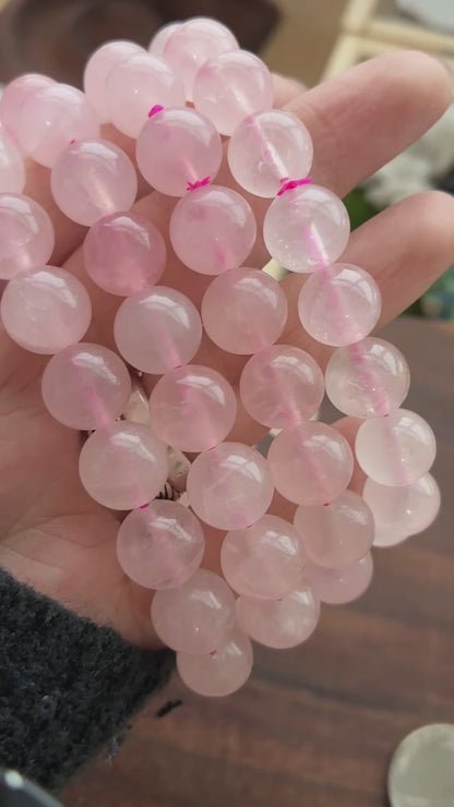 Rose Quartz 10mm Bead Bracelet