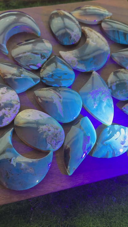 Indonesia Grass Amber - Cabochon - Moon - Teardrop - Oval - Round