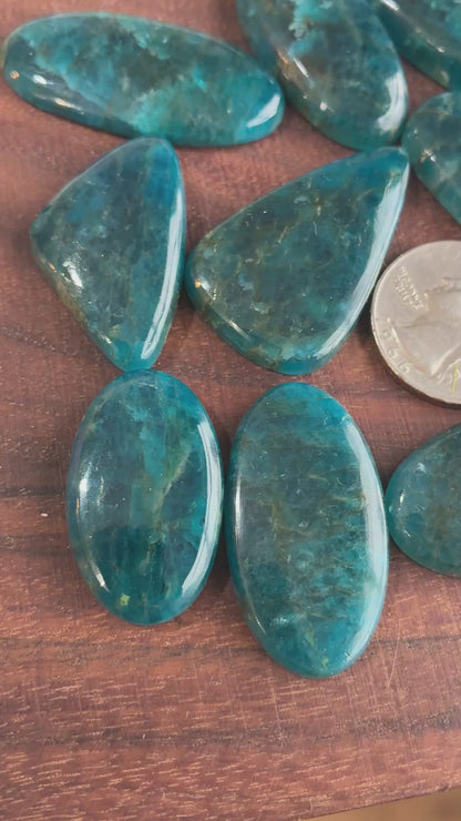 Blue Apatite (Darker) Cabochon - Oval - Teardrop