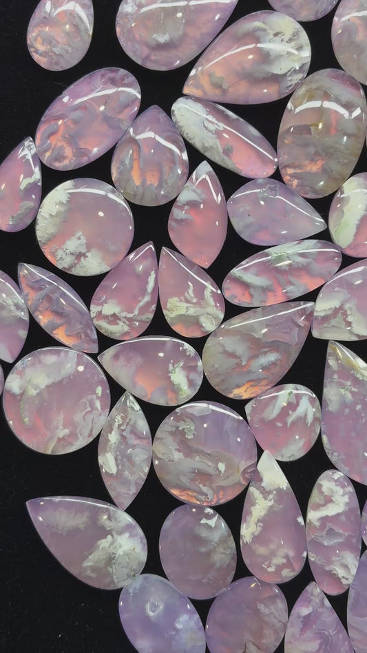 PINK Plum Agate Aurora Doublet