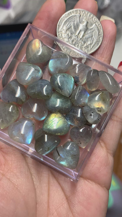 Labradorite Mini Puffy Heart - 12mm