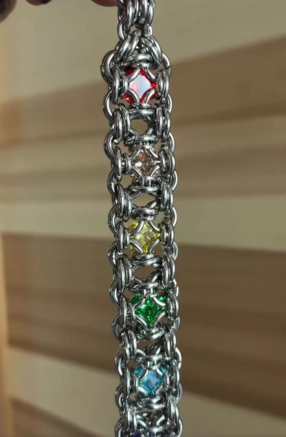 Stainless Steel Chainmail Rainbow Bracelet