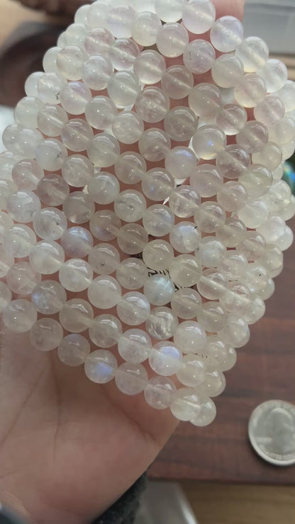 Rainbow Moonstone 7-8mm Bead Bracelet